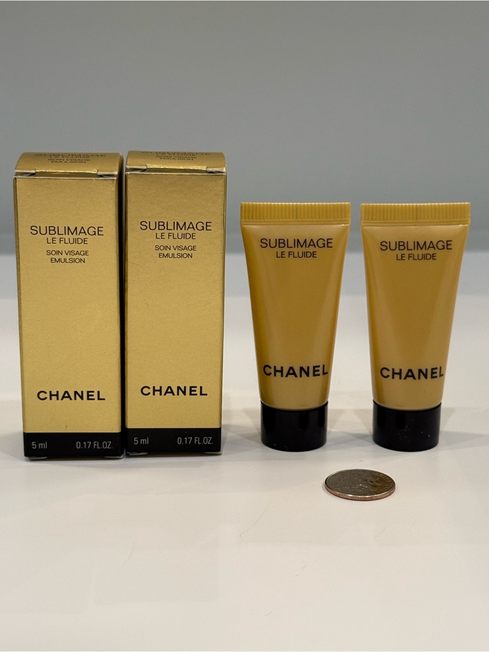 Lot Of 2 CHANEL Sublimage LE FLUIDE Emulsion Samples 5ml/0.17oz EACH, NEW IN BOX